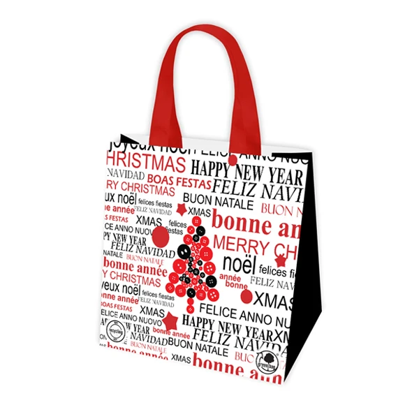 GAM-TORBA PP TKANY *ŚWIĄTECZNA CHOINKA Z ŻYCZENIAMI* 34X34X18