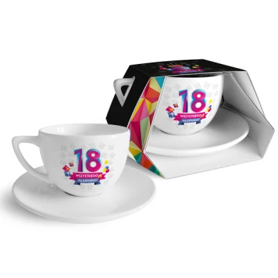 BG-FILIŻANKA ZE SPODKIEM DUO 400ML *18 WSZYSTKIEGO NAJLEPSZEGO*