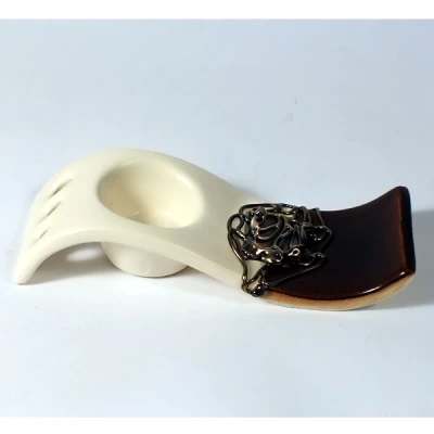 CER-PODSTAWKA FALA WĄSKA *DECOR 1/2 VENGE/BRĄZ* C-294BR/V