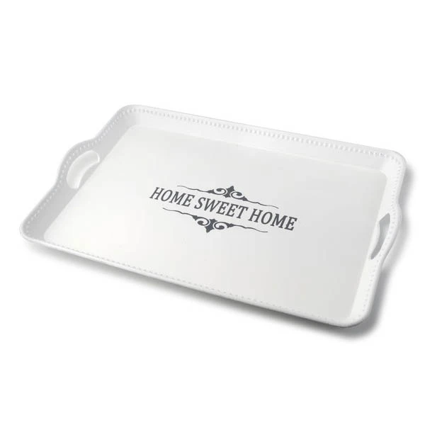 MON-TACA PROSTOKĄTNA 51X34 BIAŁA HOME SWEET 0413