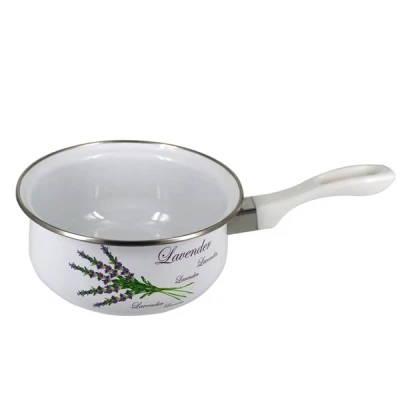TAD-RONDEL EMALIOWANY Z RĄCZKĄ 16X7,5CM 1150ML *LAWENDA*