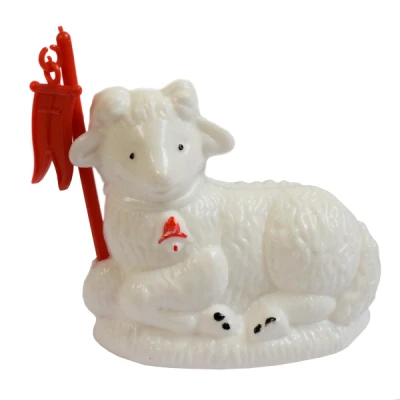 BARANEK WIELKANOCNY DO KOSZYCZKA FIGURKA OZDOBNA OZDOBA NA WIELKANOC 6,5cm