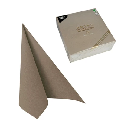 PAP-SERWETKI *RC* 40X40 A'50 10822  SZARY/ UNI GRAU