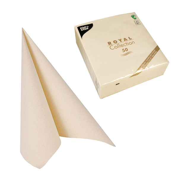 PAP-SERWETKI *RC* 40X40 A'50 11621 SZAMPAŃSKI/UNI CHAMPAGNER