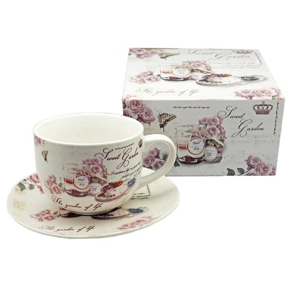 TOM-FILIŻANKA+SPODEK 500ML SWEET GARDEN CU1-141