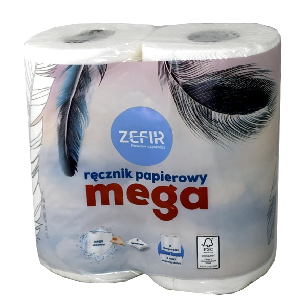 KPL. 2 RĘCZNIKÓW PAPIEROWYCH 20MB 2-WARSTWOWYCH *ZEFIR MEGA* RKC2017