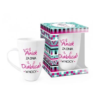 BG-KUBEK BARYŁKA 400ML *ANIOŁ ZA DNIA...*