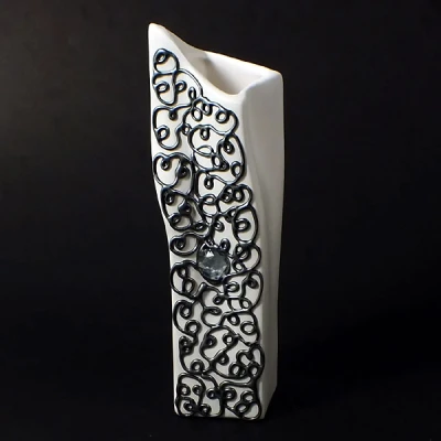 CER-WAZON KRZYWY *DECOR SREBRO* C-418DS