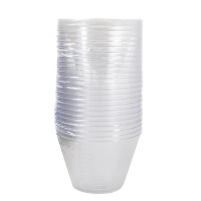 PUCHARKI PLASTIKOWE KIELICHY NA DESERY KOMPLET 24 SZTUK OKRĄGŁE 150ML