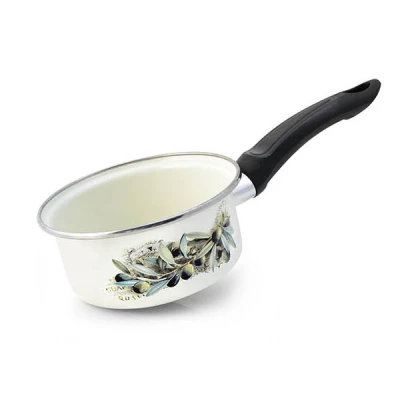 TG-RONDEL Z RĄCZKĄ EMAL. *BELLY* 14  *OLIWKA 1402*