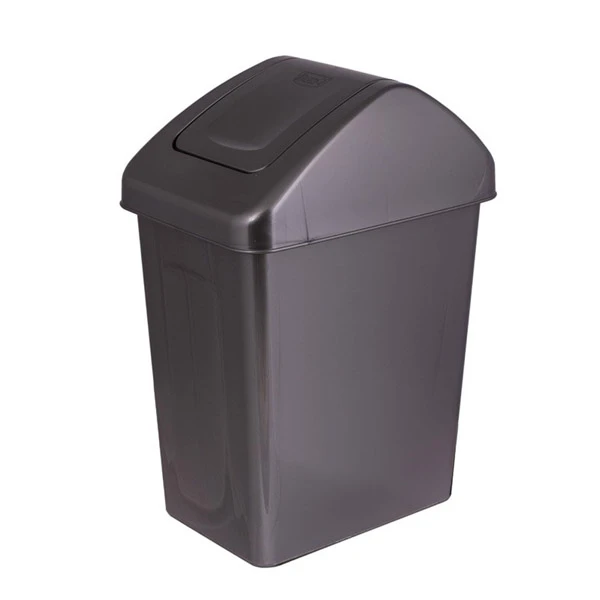 KOSZ NA ŚMIECI Z POKRYWĄ 10L SEGREGACJA ODPADÓW SZARY BIUROWY KUCHENNY