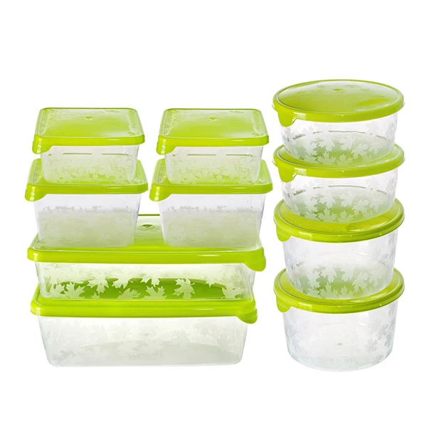 POJEMNIKI PLASTIKOWE NA ŻYWNOŚĆ LUNCH ZESTAW KOMPLET 10szt. LUNCHBOXY