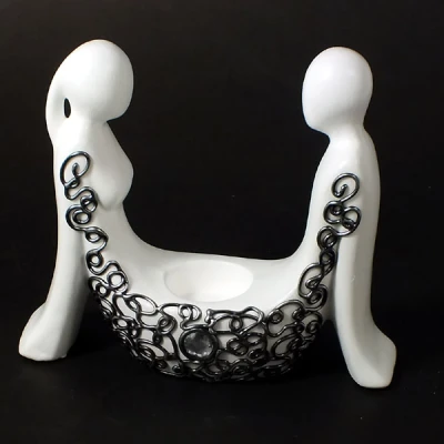 CER-AKT ŁÓDKA MAŁA *DEKOR SREBRO* C-404DS