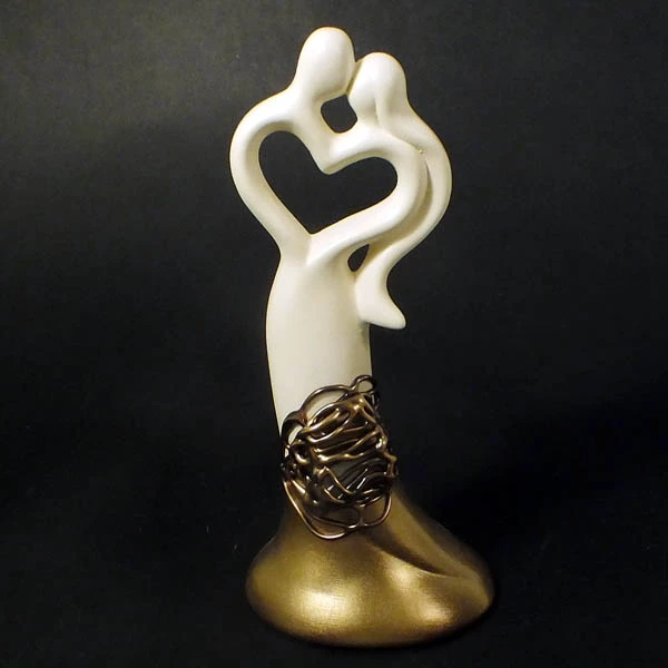 CER-AKT SERCE-DŁUGIE WŁOSY *DEKOR 1/2 ZŁOTO* C-608-1/2Z