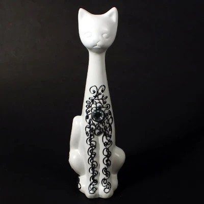 CER-KOT RUSKI DUŻY *DEKOR SREBRO* C-117DS