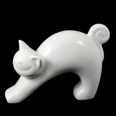 CER-KOT WYGIĘTY KLAKIER NISKI *SZKLIWO BIAŁE* C-536SZB