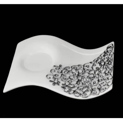 CER-PODSTAWKA FALA *DECOR SREBRO* C-126DS