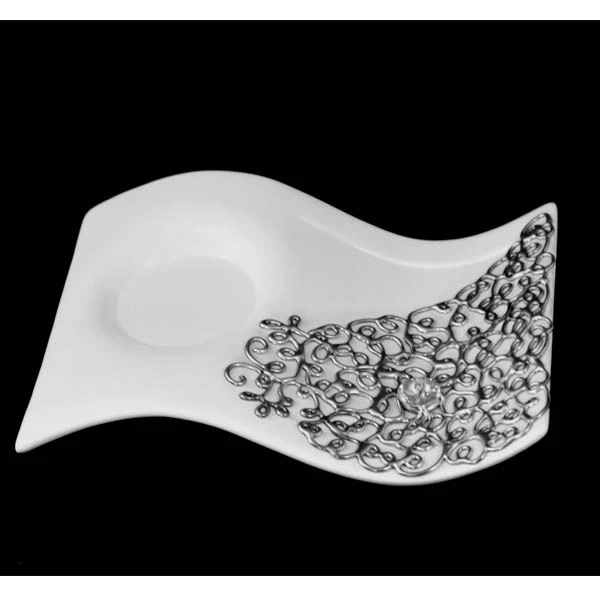 CER-PODSTAWKA FALA *DECOR SREBRO* C-126DS