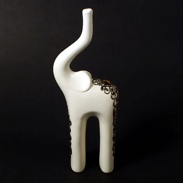 CER-SŁOŃ MODERN CHUDY MAŁY *DEKOR ZŁOTY* C-336DZ