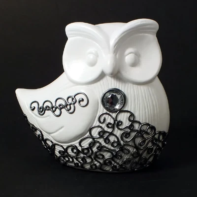 CER-SOWA LEWA *DEKOR SREBRNY* C-493DS