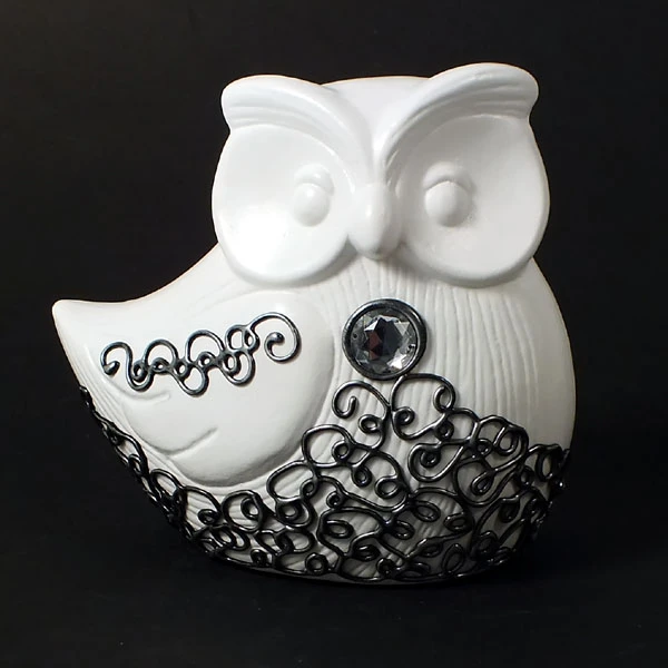 CER-SOWA LEWA *DEKOR SREBRNY* C-493DS