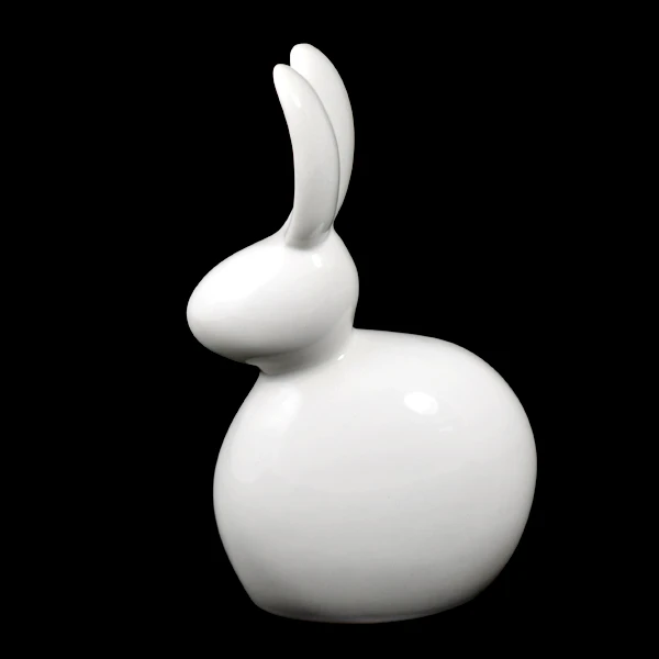 CER-ZAJĄC KULKA WYSOKI *SZKLIWO BIAŁE* C-614SZB