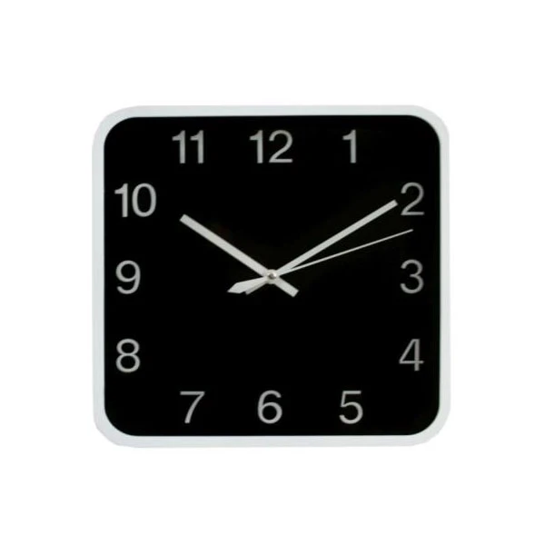 FENIKS-ZEGAR ŚCIENNY 29CM *TIMO 57* BIAŁY-CZARNY