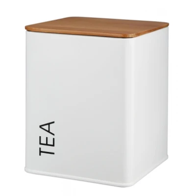 GAL-POJEMNIK METALOWY KWADRAT *TEA* 21591 BIAŁY