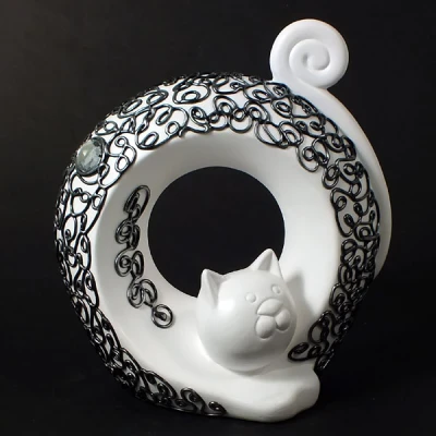 CER-KOT KOŁO *DEKOR SREBRO* C-337DS