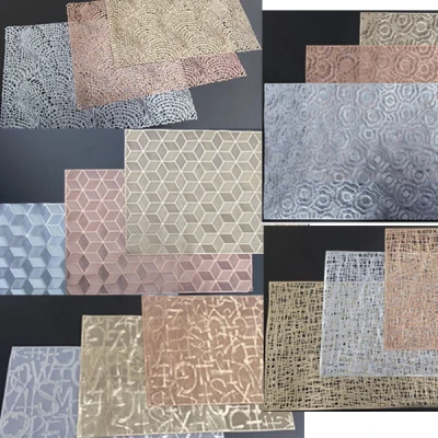 FOL-KPL. 4-MAT  DEKORACYJNYCH  GLAMOUR PROSTOKĄT MIX