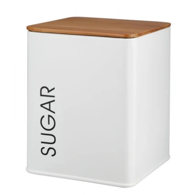 GAL-POJEMNIK METALOWY KWADRAT *SUGAR* 21595 BIAŁY