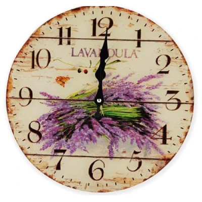 MON-ZEGAR SZKLANY OKRĄGŁY *LAVENDULA* 7640