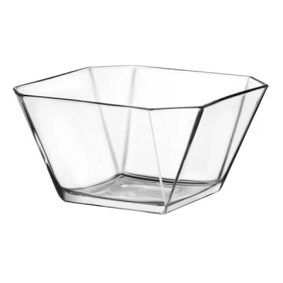 SALATERKA SZKLANA MISKA PRZEZROCZYSTA NA SAŁATKĘ KWADRATOWA 19cm