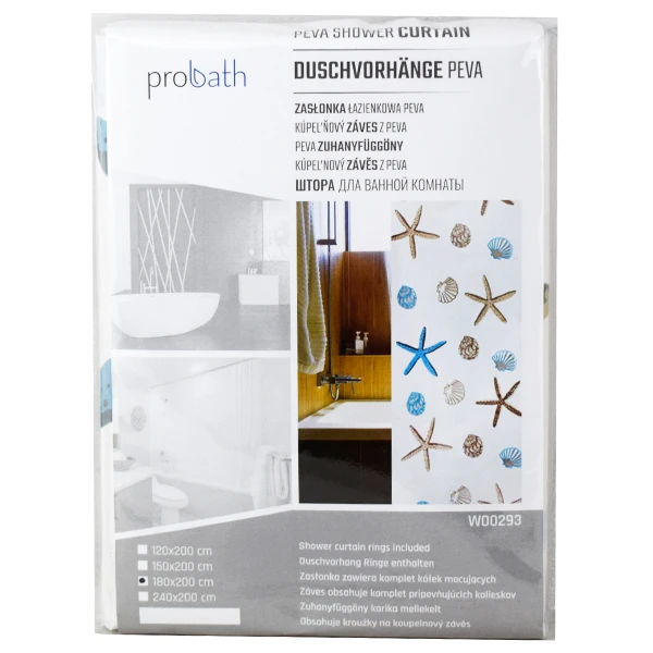 ZASŁONA ŁAZIENKOWA PEVA 150/200 W00293 MUSZLA