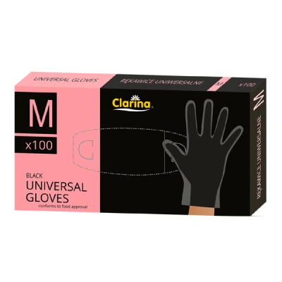 AKU-RĘKAWICE UNIWERSALNE *L* CLARINA CZARNE A'100