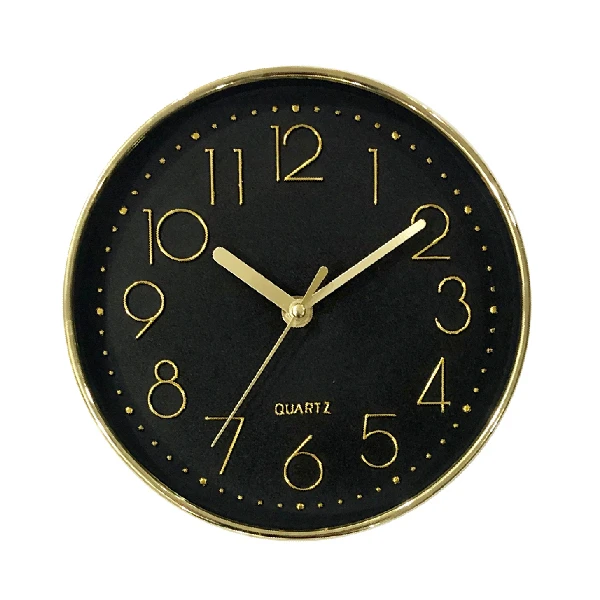 AS-ZEGAR ŚCIENNY 20CM CZARNA TARCZA/ZŁOTY