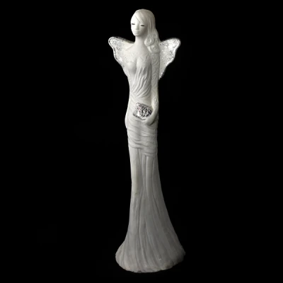 CA-ANIOŁ GIPSOWY BIAŁY B0161