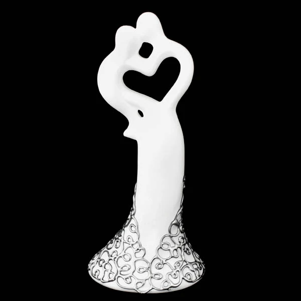 CER-AKT SERCE-DŁUGIE WŁOSY *DEKOR SREBRO* C-608DS