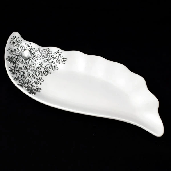 CER-PODSTAWKA FALBANKA DUŻA DECOR SREBRO C-817DS