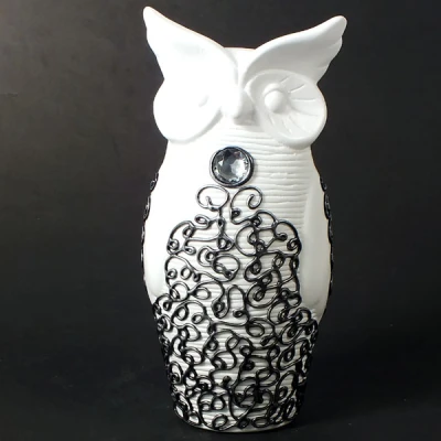 CER-SOWA DUŻA DECOR SREBRNY C-498DS