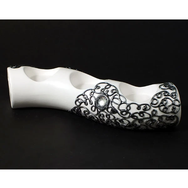 CER-ŚWIECZNIK ŚLIMAK III *DECOR SREBRO* C-472DS