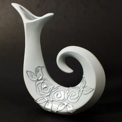 CER-WAZON WIOLONCZELA KWIAT *DECOR SZARY* C-473DSZ