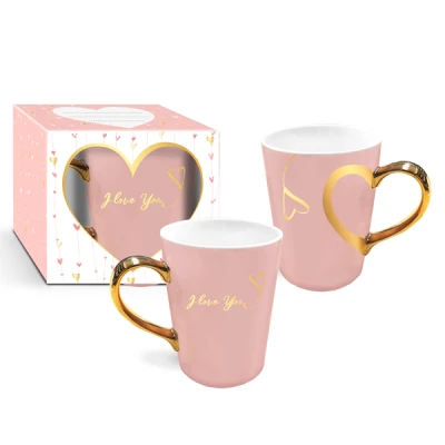 CF-KUBEK RÓŻOWY 370ML WALENTYNKI *I LOVE YOU*