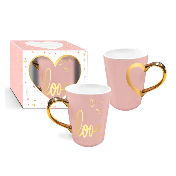 CF-KUBEK RÓŻOWY 370ML WALENTYNKI *LOVE*