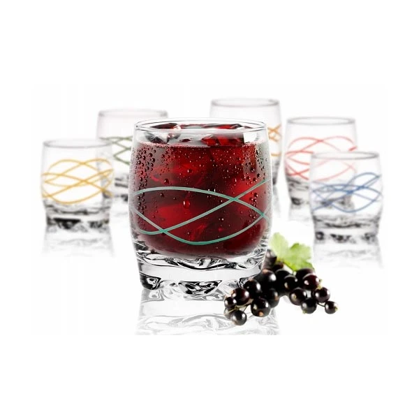 GLASMARK-6 SZKLANEK *FALOWANE NITKI* 250ML 4127