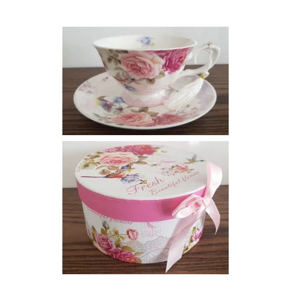 MMG-FILIŻANKA+SPODEK 200ML 37058 PTAKI