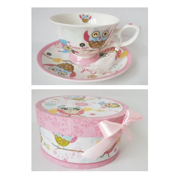 MMG-FILIŻANKA+SPODEK 200ML 37058 SOWY