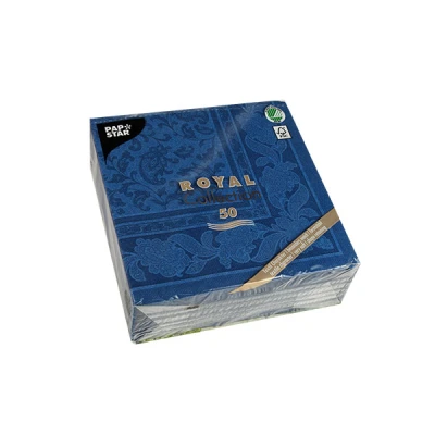 PAP-SERWETKI *RC* 40X40 A'50 11665 *CIEMNY NIEBIESKI ORNAMENTS*