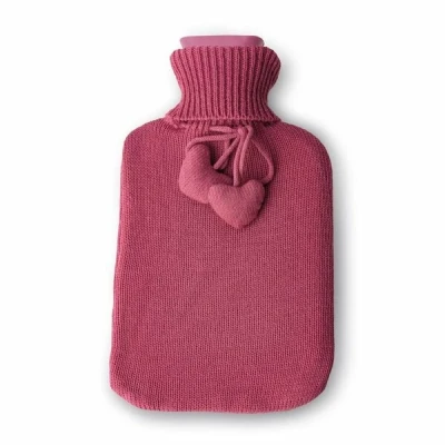 TAD-TERMOFOR+POKROWIEC Z SERDUSZKAMI CZERWONY 1,5L 33X18,5CM