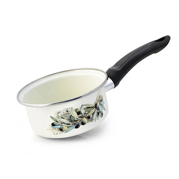 TG-RONDEL Z RĄCZKĄ EMAL. *BELLY* 16  *OLIWKA 1402*